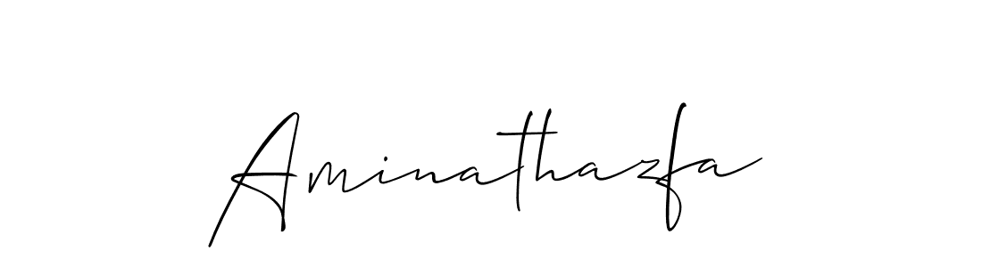 Also You can easily find your signature by using the search form. We will create Aminathazfa name handwritten signature images for you free of cost using Allison_Script sign style. Aminathazfa signature style 2 images and pictures png