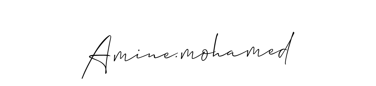 Use a signature maker to create a handwritten signature online. With this signature software, you can design (Allison_Script) your own signature for name Amine.mohamed. Amine.mohamed signature style 2 images and pictures png