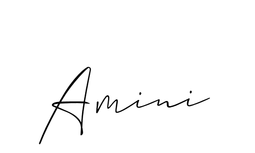 How to make Amini name signature. Use Allison_Script style for creating short signs online. This is the latest handwritten sign. Amini signature style 2 images and pictures png