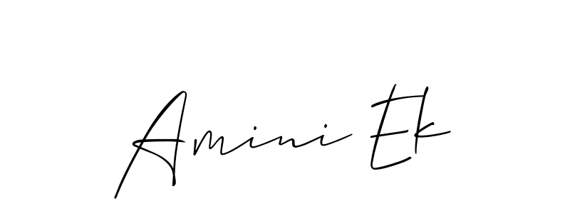 Make a short Amini Ek signature style. Manage your documents anywhere anytime using Allison_Script. Create and add eSignatures, submit forms, share and send files easily. Amini Ek signature style 2 images and pictures png