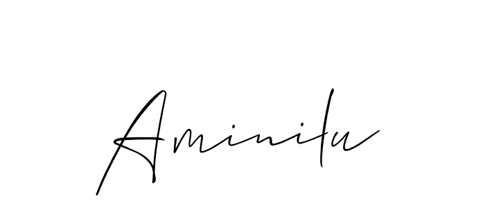 Make a beautiful signature design for name Aminilu. With this signature (Allison_Script) style, you can create a handwritten signature for free. Aminilu signature style 2 images and pictures png