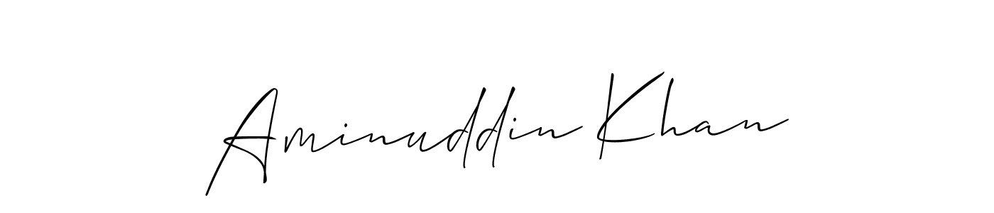 You should practise on your own different ways (Allison_Script) to write your name (Aminuddin Khan) in signature. don't let someone else do it for you. Aminuddin Khan signature style 2 images and pictures png