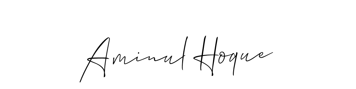 Allison_Script is a professional signature style that is perfect for those who want to add a touch of class to their signature. It is also a great choice for those who want to make their signature more unique. Get Aminul Hoque name to fancy signature for free. Aminul Hoque signature style 2 images and pictures png