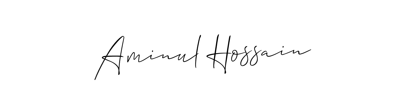 Also we have Aminul Hossain name is the best signature style. Create professional handwritten signature collection using Allison_Script autograph style. Aminul Hossain signature style 2 images and pictures png