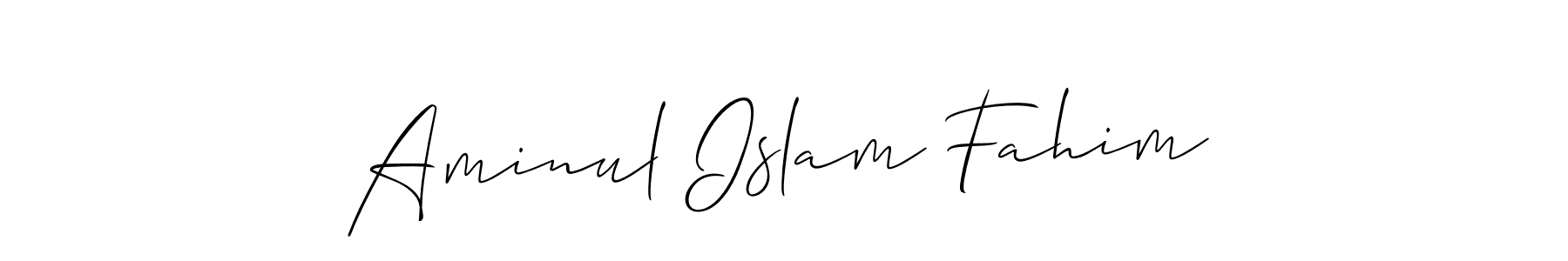 This is the best signature style for the Aminul Islam Fahim name. Also you like these signature font (Allison_Script). Mix name signature. Aminul Islam Fahim signature style 2 images and pictures png