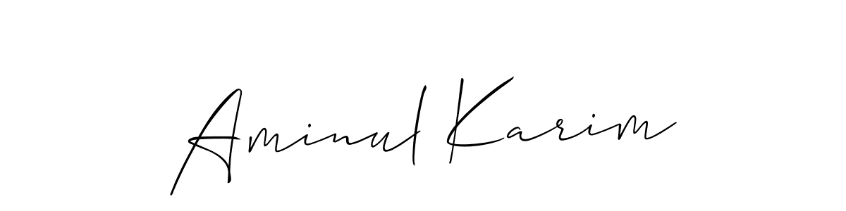 Design your own signature with our free online signature maker. With this signature software, you can create a handwritten (Allison_Script) signature for name Aminul Karim. Aminul Karim signature style 2 images and pictures png