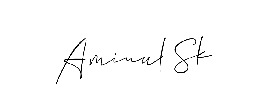 Design your own signature with our free online signature maker. With this signature software, you can create a handwritten (Allison_Script) signature for name Aminul Sk. Aminul Sk signature style 2 images and pictures png