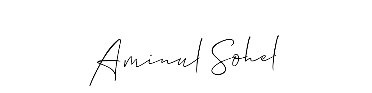 Design your own signature with our free online signature maker. With this signature software, you can create a handwritten (Allison_Script) signature for name Aminul Sohel. Aminul Sohel signature style 2 images and pictures png