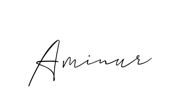 Also we have Aminur name is the best signature style. Create professional handwritten signature collection using Allison_Script autograph style. Aminur signature style 2 images and pictures png