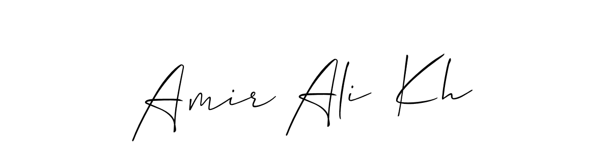 You should practise on your own different ways (Allison_Script) to write your name (Amir Ali  Kh) in signature. don't let someone else do it for you. Amir Ali  Kh signature style 2 images and pictures png