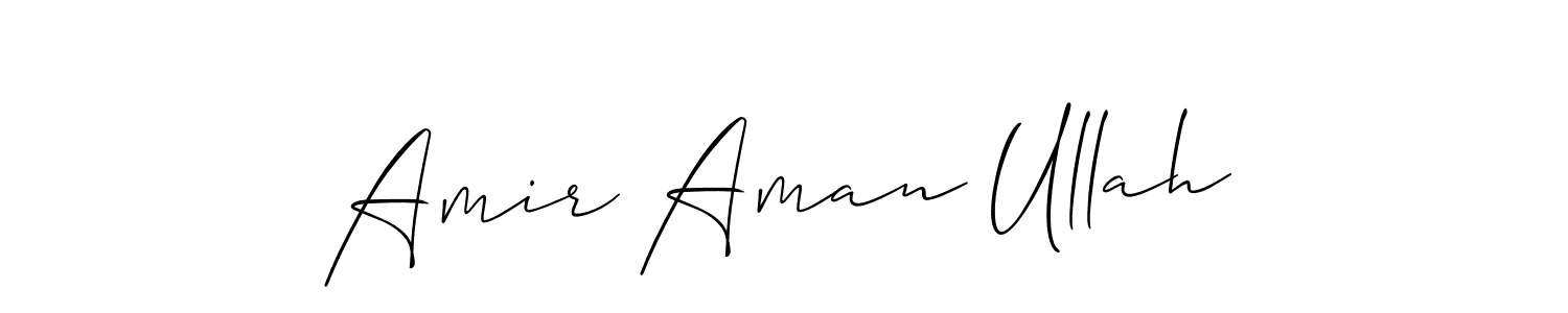 It looks lik you need a new signature style for name Amir Aman Ullah. Design unique handwritten (Allison_Script) signature with our free signature maker in just a few clicks. Amir Aman Ullah signature style 2 images and pictures png