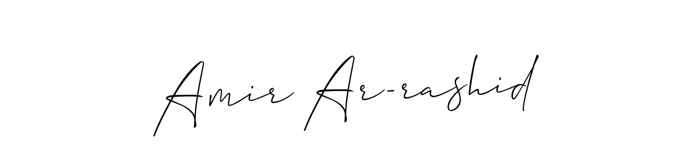 You should practise on your own different ways (Allison_Script) to write your name (Amir Ar-rashid) in signature. don't let someone else do it for you. Amir Ar-rashid signature style 2 images and pictures png