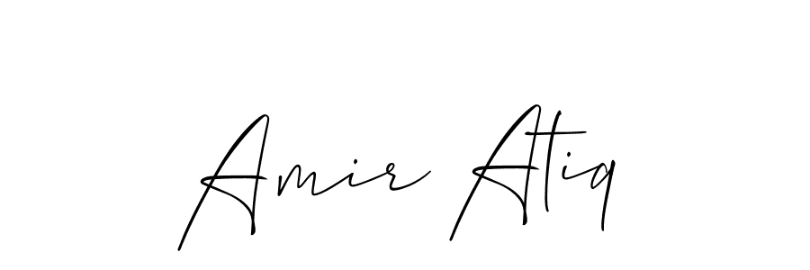 Amir Atiq stylish signature style. Best Handwritten Sign (Allison_Script) for my name. Handwritten Signature Collection Ideas for my name Amir Atiq. Amir Atiq signature style 2 images and pictures png