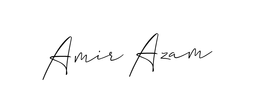 Create a beautiful signature design for name Amir Azam. With this signature (Allison_Script) fonts, you can make a handwritten signature for free. Amir Azam signature style 2 images and pictures png