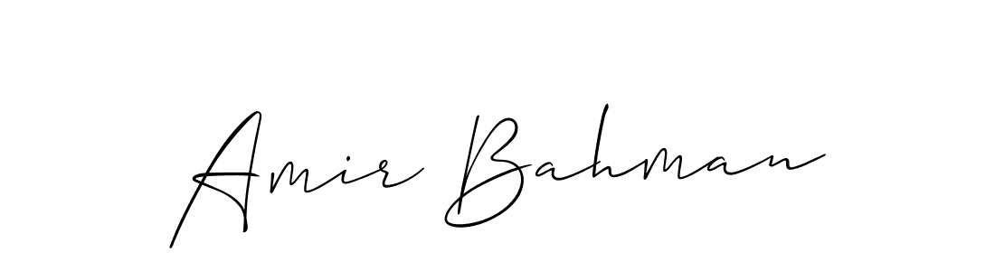 Make a beautiful signature design for name Amir Bahman. With this signature (Allison_Script) style, you can create a handwritten signature for free. Amir Bahman signature style 2 images and pictures png