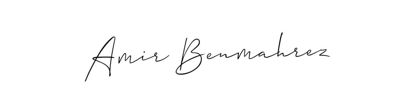 Use a signature maker to create a handwritten signature online. With this signature software, you can design (Allison_Script) your own signature for name Amir Benmahrez. Amir Benmahrez signature style 2 images and pictures png