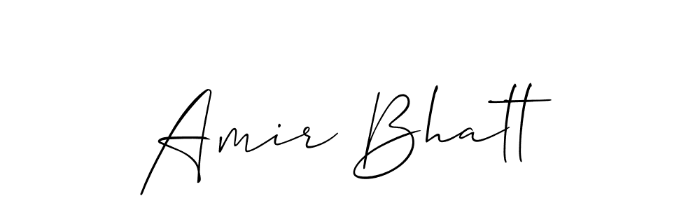 Allison_Script is a professional signature style that is perfect for those who want to add a touch of class to their signature. It is also a great choice for those who want to make their signature more unique. Get Amir Bhatt name to fancy signature for free. Amir Bhatt signature style 2 images and pictures png