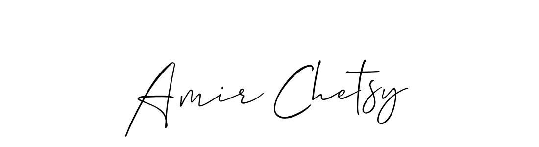 Allison_Script is a professional signature style that is perfect for those who want to add a touch of class to their signature. It is also a great choice for those who want to make their signature more unique. Get Amir Chetsy name to fancy signature for free. Amir Chetsy signature style 2 images and pictures png