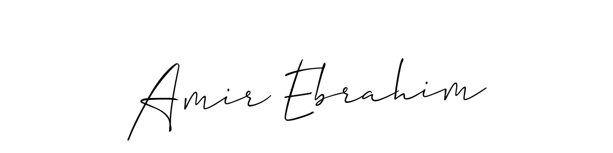 Amir Ebrahim stylish signature style. Best Handwritten Sign (Allison_Script) for my name. Handwritten Signature Collection Ideas for my name Amir Ebrahim. Amir Ebrahim signature style 2 images and pictures png