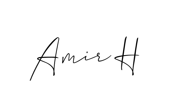 Similarly Allison_Script is the best handwritten signature design. Signature creator online .You can use it as an online autograph creator for name Amir H. Amir H signature style 2 images and pictures png