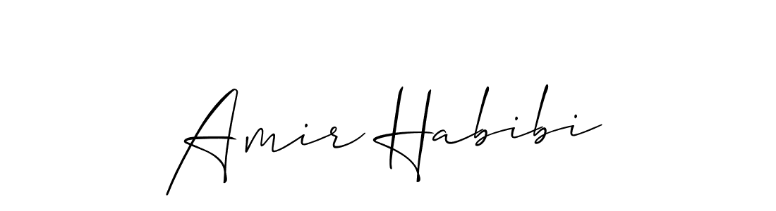 How to make Amir Habibi name signature. Use Allison_Script style for creating short signs online. This is the latest handwritten sign. Amir Habibi signature style 2 images and pictures png