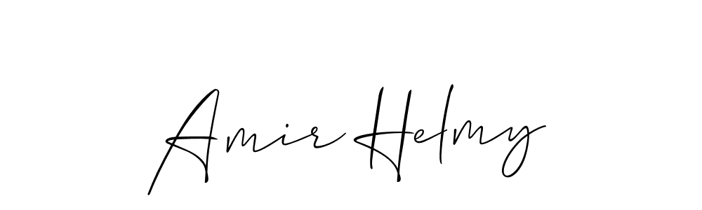 How to make Amir Helmy name signature. Use Allison_Script style for creating short signs online. This is the latest handwritten sign. Amir Helmy signature style 2 images and pictures png