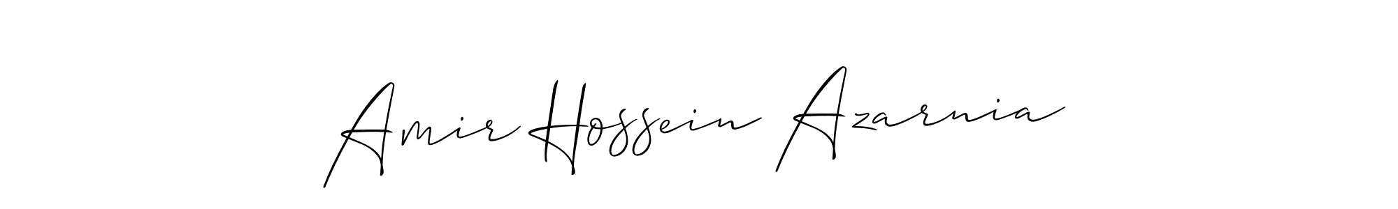 How to make Amir Hossein Azarnia name signature. Use Allison_Script style for creating short signs online. This is the latest handwritten sign. Amir Hossein Azarnia signature style 2 images and pictures png