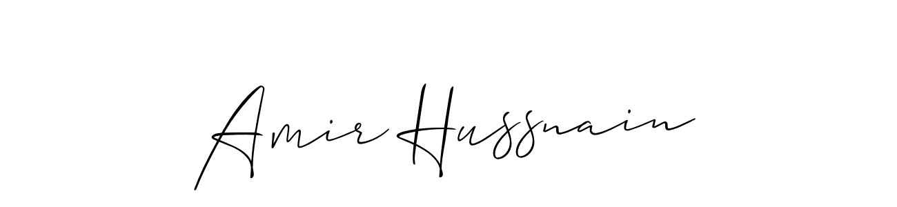 It looks lik you need a new signature style for name Amir Hussnain. Design unique handwritten (Allison_Script) signature with our free signature maker in just a few clicks. Amir Hussnain signature style 2 images and pictures png