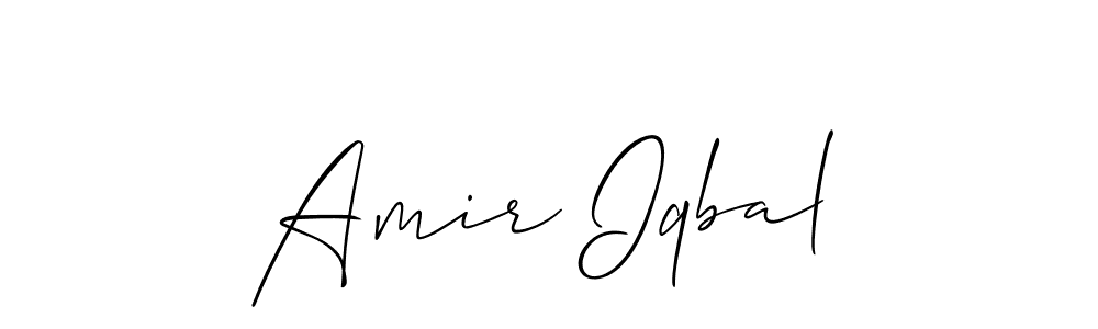 Also we have Amir Iqbal name is the best signature style. Create professional handwritten signature collection using Allison_Script autograph style. Amir Iqbal signature style 2 images and pictures png