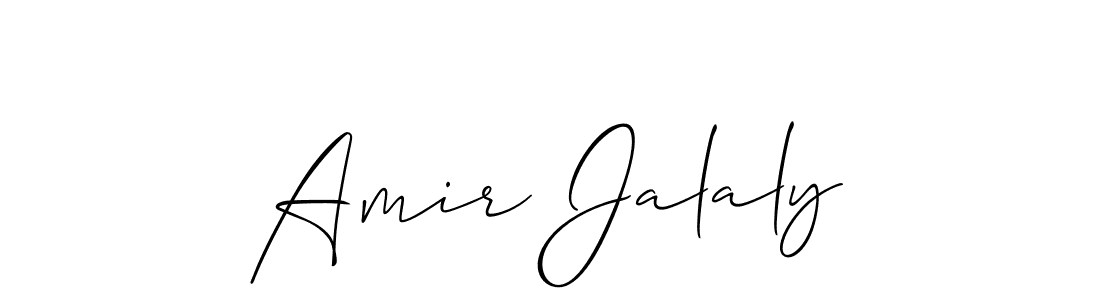 This is the best signature style for the Amir Jalaly name. Also you like these signature font (Allison_Script). Mix name signature. Amir Jalaly signature style 2 images and pictures png