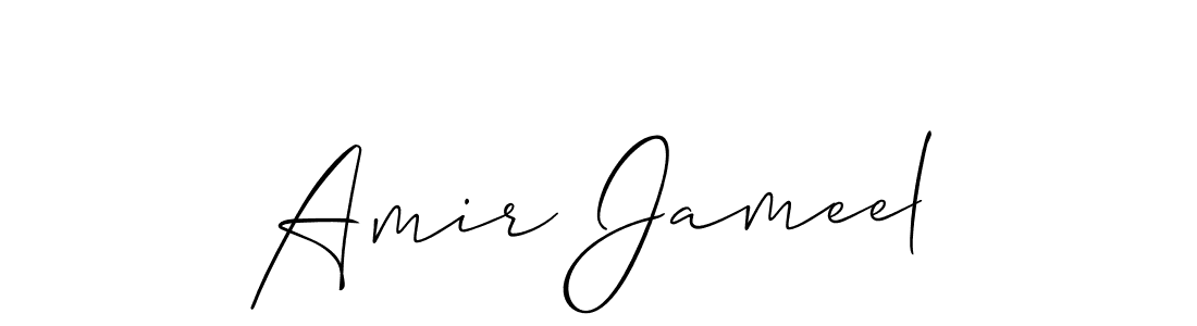 Create a beautiful signature design for name Amir Jameel. With this signature (Allison_Script) fonts, you can make a handwritten signature for free. Amir Jameel signature style 2 images and pictures png