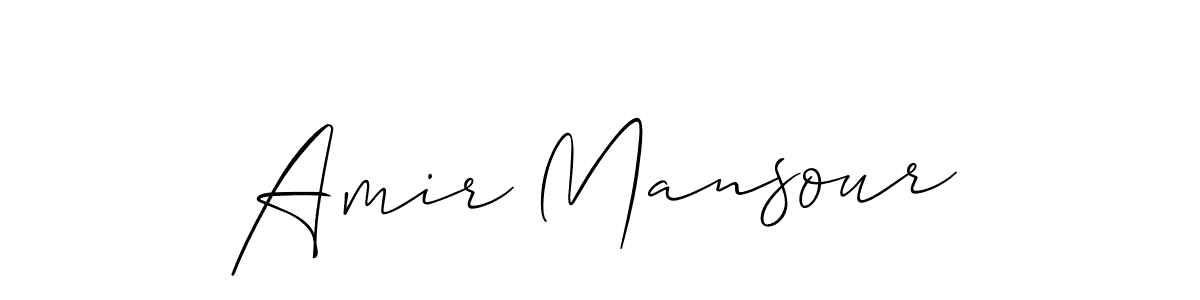 How to make Amir Mansour name signature. Use Allison_Script style for creating short signs online. This is the latest handwritten sign. Amir Mansour signature style 2 images and pictures png