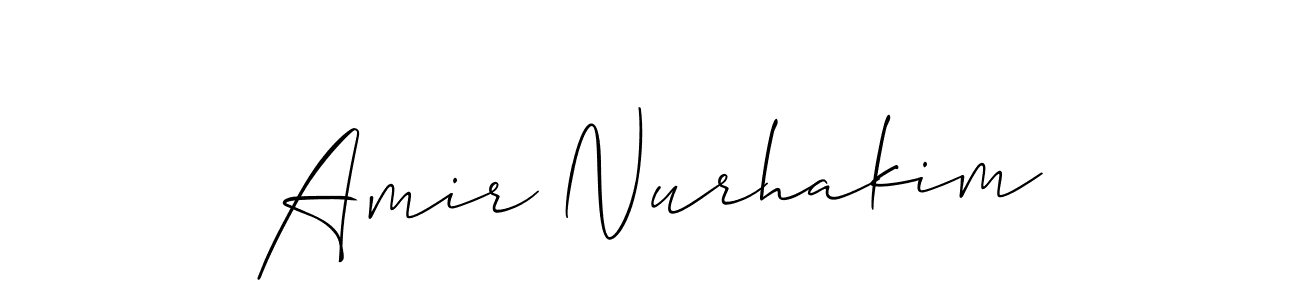 You should practise on your own different ways (Allison_Script) to write your name (Amir Nurhakim) in signature. don't let someone else do it for you. Amir Nurhakim signature style 2 images and pictures png