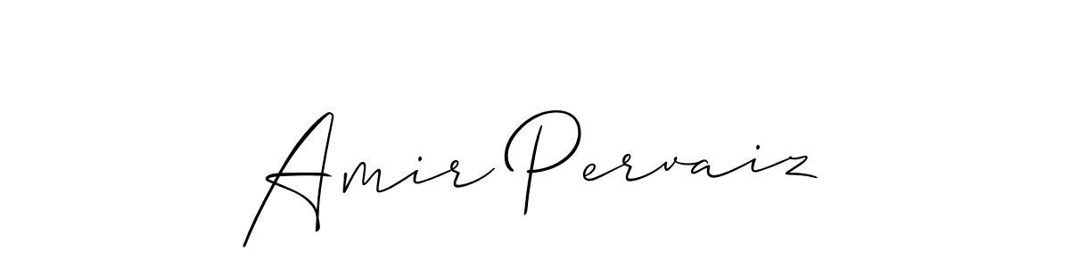 How to Draw Amir Pervaiz signature style? Allison_Script is a latest design signature styles for name Amir Pervaiz. Amir Pervaiz signature style 2 images and pictures png