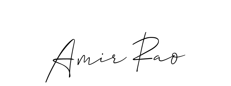 if you are searching for the best signature style for your name Amir Rao. so please give up your signature search. here we have designed multiple signature styles  using Allison_Script. Amir Rao signature style 2 images and pictures png