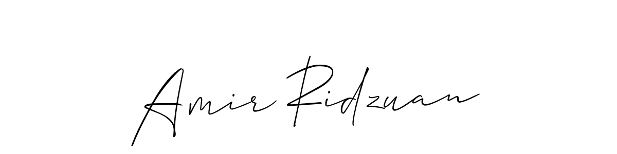 Use a signature maker to create a handwritten signature online. With this signature software, you can design (Allison_Script) your own signature for name Amir Ridzuan. Amir Ridzuan signature style 2 images and pictures png