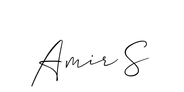 Also You can easily find your signature by using the search form. We will create Amir S name handwritten signature images for you free of cost using Allison_Script sign style. Amir S signature style 2 images and pictures png