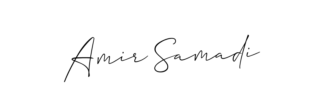 Create a beautiful signature design for name Amir Samadi. With this signature (Allison_Script) fonts, you can make a handwritten signature for free. Amir Samadi signature style 2 images and pictures png