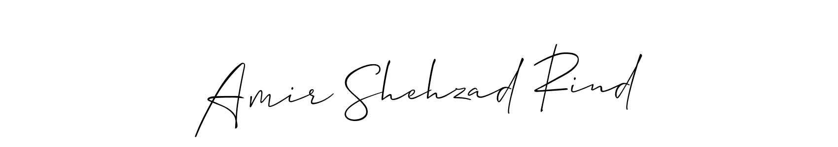 Create a beautiful signature design for name Amir Shehzad Rind. With this signature (Allison_Script) fonts, you can make a handwritten signature for free. Amir Shehzad Rind signature style 2 images and pictures png