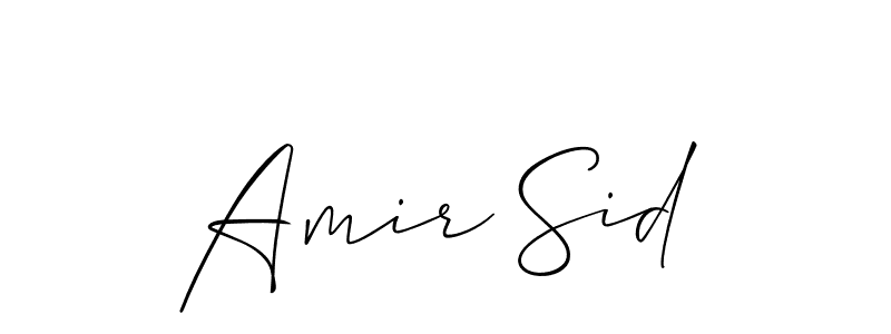 Also You can easily find your signature by using the search form. We will create Amir Sid name handwritten signature images for you free of cost using Allison_Script sign style. Amir Sid signature style 2 images and pictures png