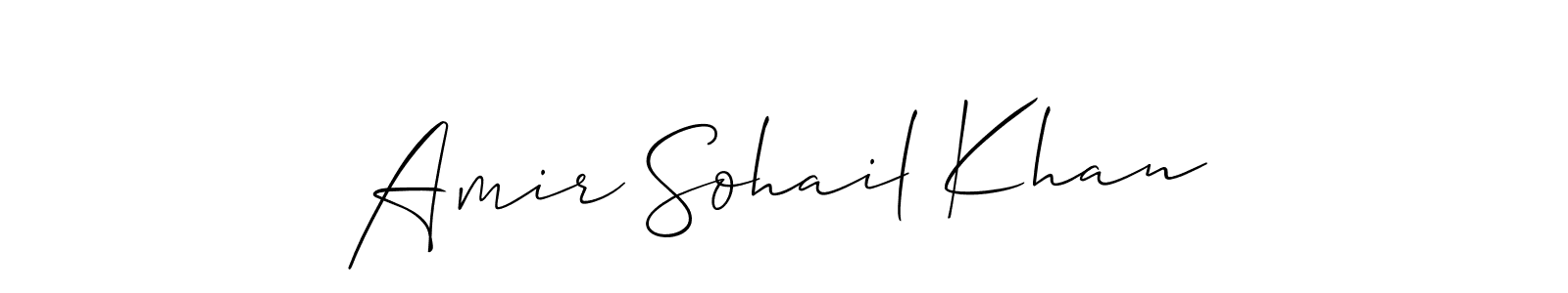 Also we have Amir Sohail Khan name is the best signature style. Create professional handwritten signature collection using Allison_Script autograph style. Amir Sohail Khan signature style 2 images and pictures png