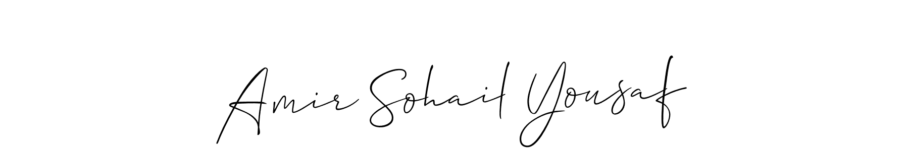 Amir Sohail Yousaf stylish signature style. Best Handwritten Sign (Allison_Script) for my name. Handwritten Signature Collection Ideas for my name Amir Sohail Yousaf. Amir Sohail Yousaf signature style 2 images and pictures png