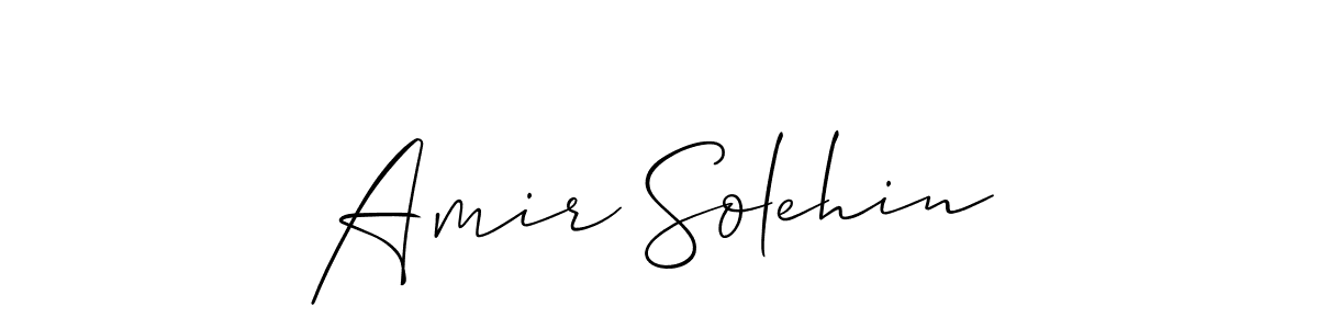 Also we have Amir Solehin name is the best signature style. Create professional handwritten signature collection using Allison_Script autograph style. Amir Solehin signature style 2 images and pictures png