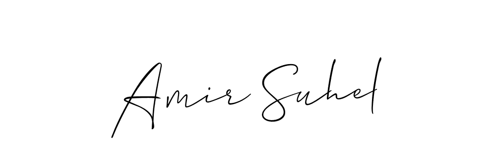It looks lik you need a new signature style for name Amir Suhel. Design unique handwritten (Allison_Script) signature with our free signature maker in just a few clicks. Amir Suhel signature style 2 images and pictures png