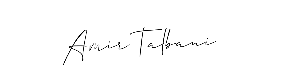 Also we have Amir Talbani name is the best signature style. Create professional handwritten signature collection using Allison_Script autograph style. Amir Talbani signature style 2 images and pictures png