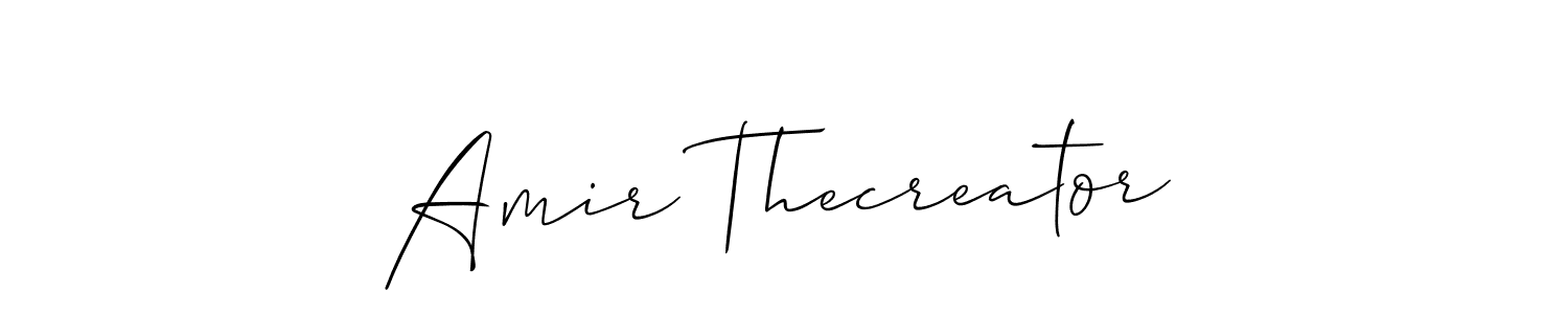 Use a signature maker to create a handwritten signature online. With this signature software, you can design (Allison_Script) your own signature for name Amir Thecreator. Amir Thecreator signature style 2 images and pictures png