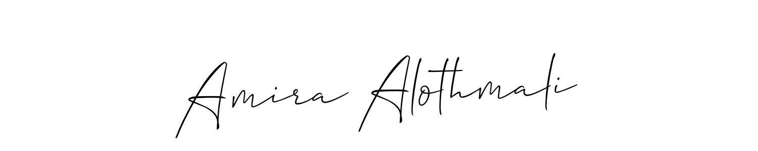 Also we have Amira Alothmali name is the best signature style. Create professional handwritten signature collection using Allison_Script autograph style. Amira Alothmali signature style 2 images and pictures png