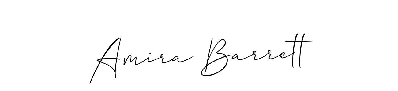 How to make Amira Barrett name signature. Use Allison_Script style for creating short signs online. This is the latest handwritten sign. Amira Barrett signature style 2 images and pictures png
