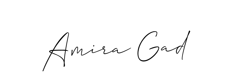 Use a signature maker to create a handwritten signature online. With this signature software, you can design (Allison_Script) your own signature for name Amira Gad. Amira Gad signature style 2 images and pictures png