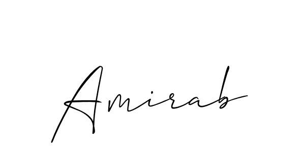 Also we have Amirab name is the best signature style. Create professional handwritten signature collection using Allison_Script autograph style. Amirab signature style 2 images and pictures png